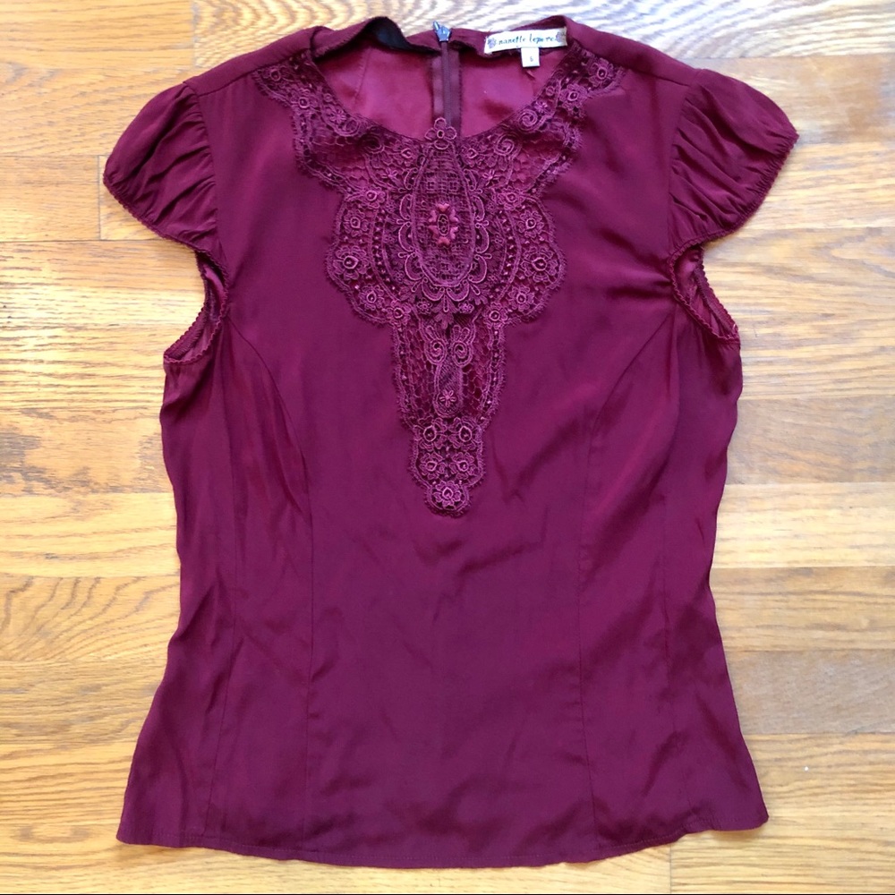 Nanette lepore lace detail blouse